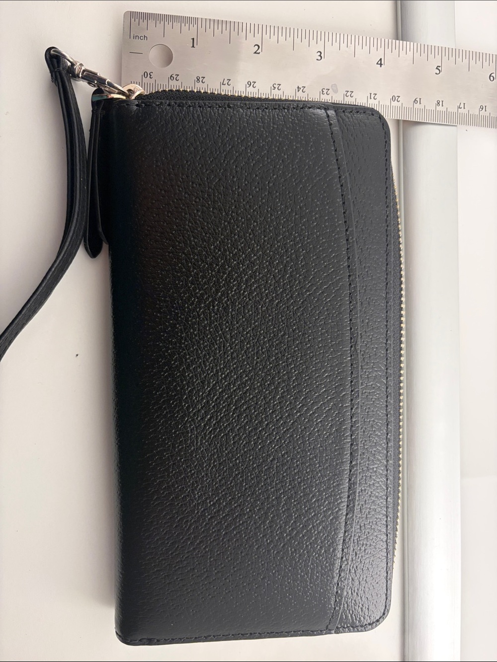 kate spade Black Leather Zip Wristlet Wallet with Gold Hardware - Picture 2 of 3